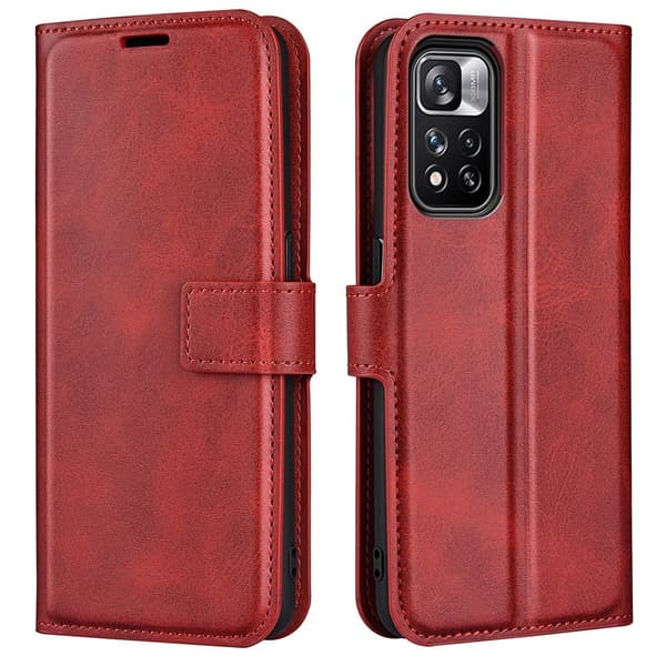 Læderetui med Pung til Xiaomi Redmi Note 11 Pro 5G / 11 Pro Plus 5g - Rød Red