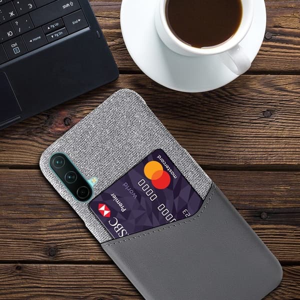 Bofink OnePlus Nord CE 5G cover med kortholder - Sølv/Grå Silver grey