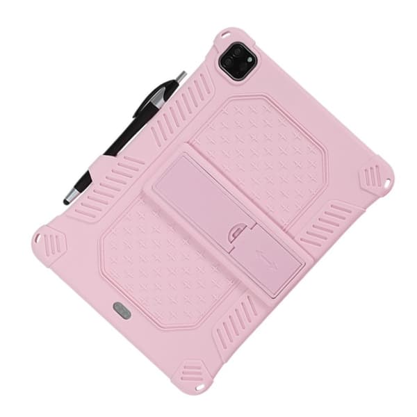 iPad Pro 11 tommer (2020) / (2018) flip-etui i skinn med solid tema - Rosa Pink
