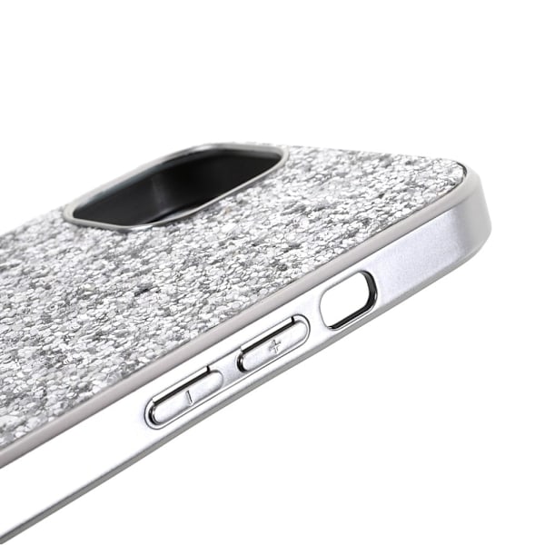 Glitter iPhone 13 skal - Silver/Grå Silvergrå