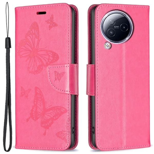 Butterfly Xiaomi Civi 3 Flippetui - Rose Pink
