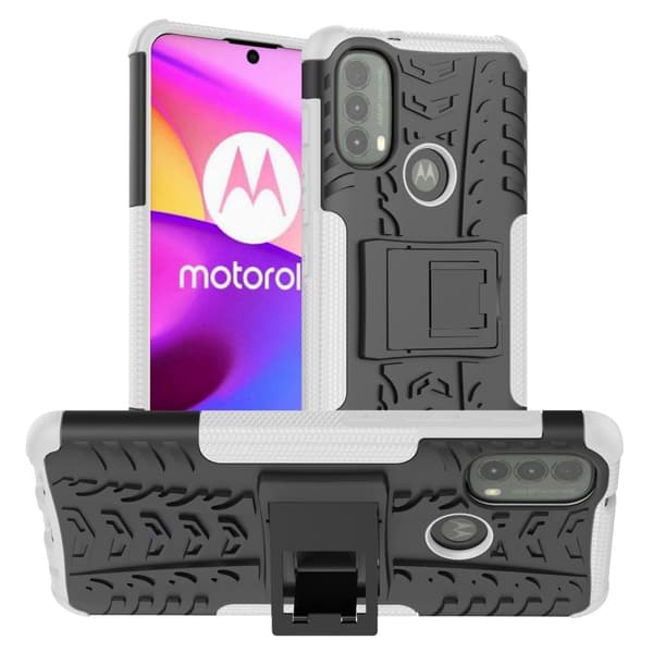 Offroad Motorola Moto E40 skal - Vit Vit