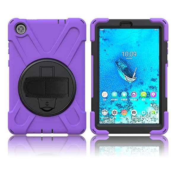Silikon Etui med A 360°-sving til Lenovo Tab M8 - Lilla Purple
