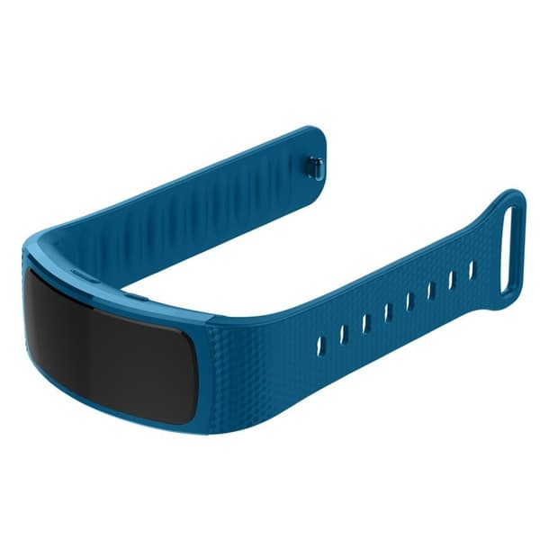 Samsung Gear Fit2 enkel urrem i silikone - Blå Størrelse: S Blue
