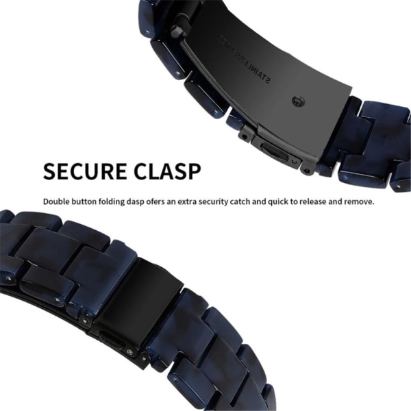 Apple Watch SE 2022 (40mm) 3 helmen hartsityylinen kelloranneke kirkkaalla suojuksella - Tummansininen Blue