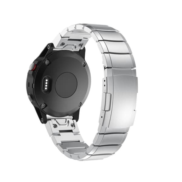 Garmin Fenix 5 klokkereim i rustfritt stål - sølv Silver grey