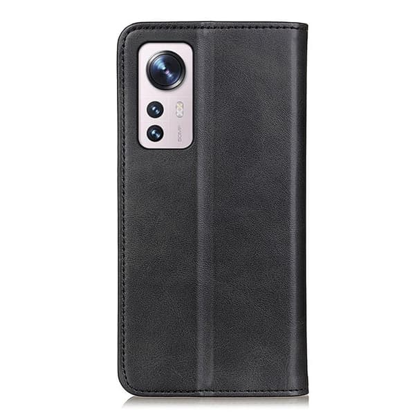 Xiaomi 12 Lite lompakkokotelo, aitoa nahkaa - Musta Black