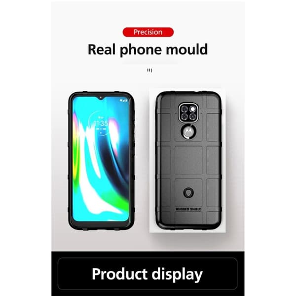 Rugged Shield Etui Motorola Moto G9 Play / E7 Plus - Svart Black