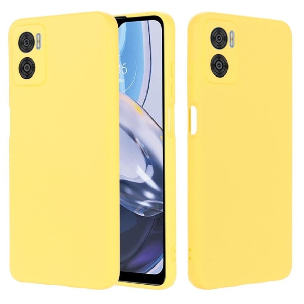 Matt Motorola Moto E22i / Motorola Moto E22 skal av flytande silikon - Gul Gul