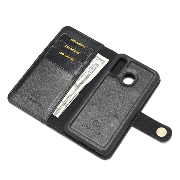 DG.MING Samsung Galaxy A40 2-in-1 Wallet etui - Sort Black