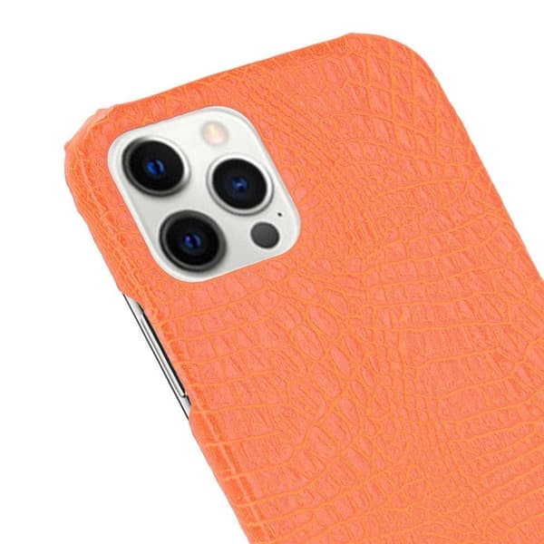Croco Etui iPhone 12 Pro Max - Oransje Orange