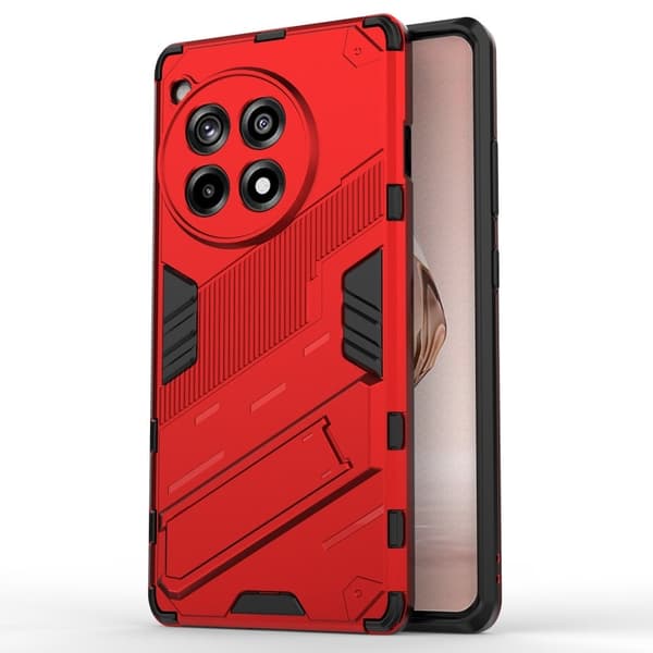 Støtsikkert hybriddeksel med et moderne preg for OnePlus Ace 3 / OnePlus 12R - Rød Red