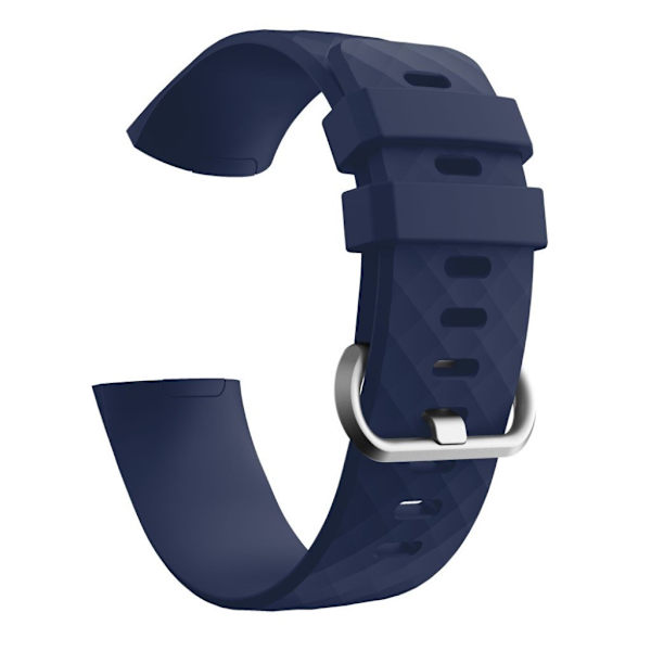 Fitbit Charge 3 erstatnings urrem i silikone - str. L/Blå Blue