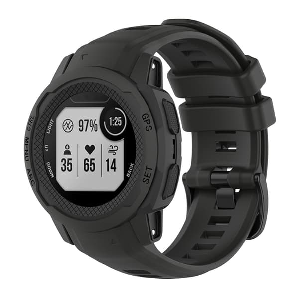 Garmin Instinct 2S klockarmband i silikon - Mörkgrå Silvergrå