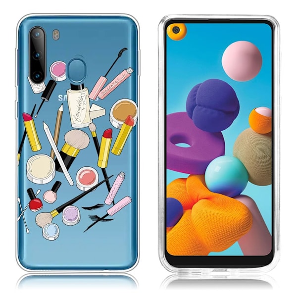 Deco Samsung Galaxy A21 Cover - Kosmetik Multicolor