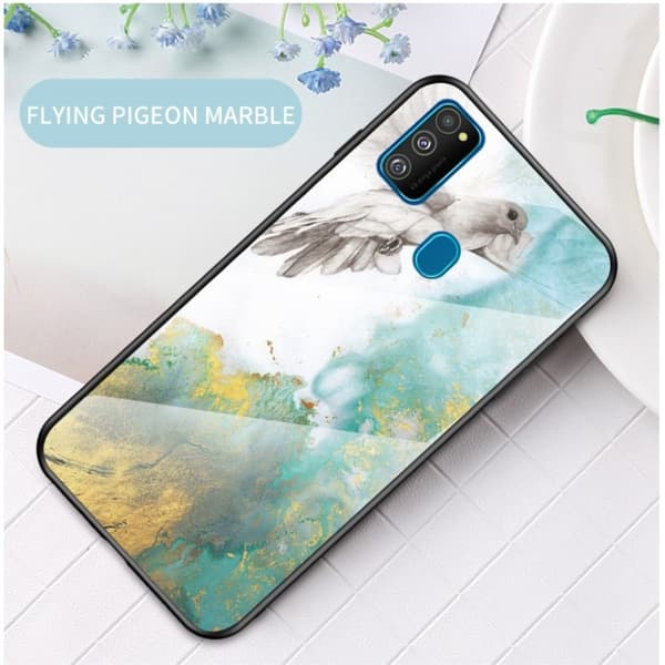 Fantasy Marble Samsung Galaxy M30s deksel - Flying Pigeon Multicolor