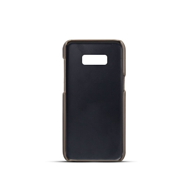 Samsung Galaxy S10e kaksi korttipaikkaa nahkainen suojakotelo - Harmaa Silver grey