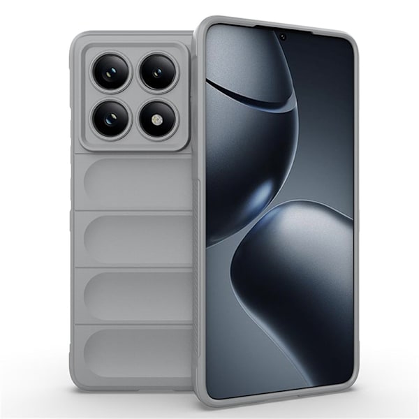 Mjukt greppformat Xiaomi 14T Pro skal - Ljusgrå Silvergrå