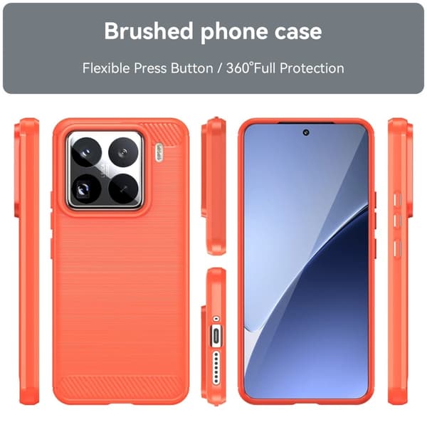 Hybrid Xiaomi 15 Pro cover med støttefod og bilmontering - Rød Red