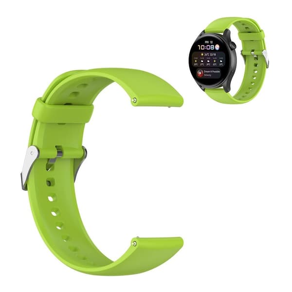 22 mm sporty silikoneurrem til Huawei-ur - Lime Green