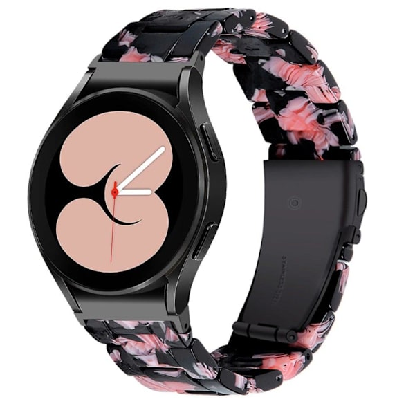 Samsung Galaxy Watch 5 / 5 Pro / 4 urrem i resin-stil - Sort / Lyserød Black