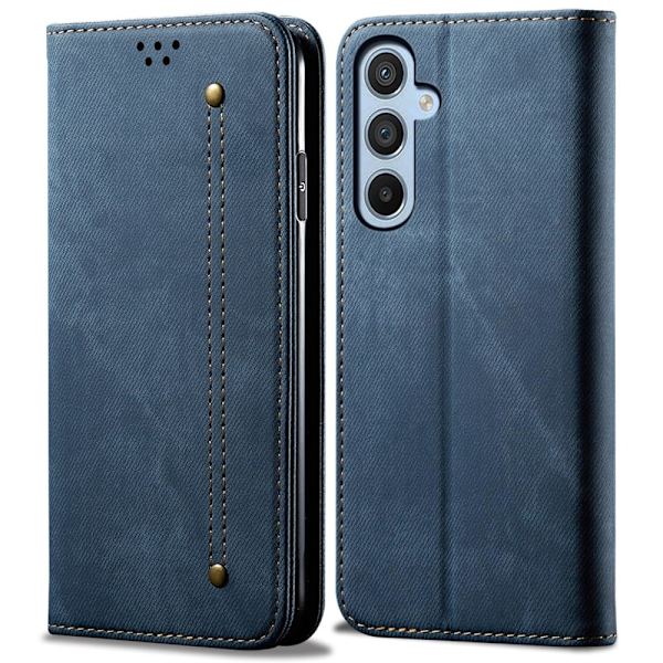 Jeans Samsung Galaxy S25 Plus flip case - Sininen Blue