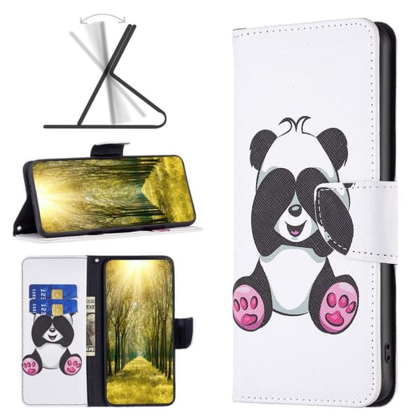 Wonderland Xiaomi Redmi Note 12s Läppäkotelo - Panda White