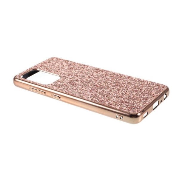 Glitter Samsung Galaxy A52 5G kotelot - Ruusukulta Pink