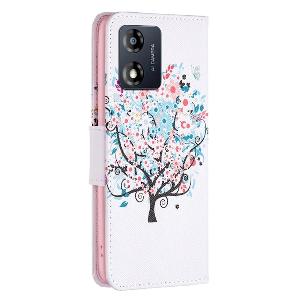 Wonderland Motorola Moto E13 Flip Etui - Blomst Træ Multicolor