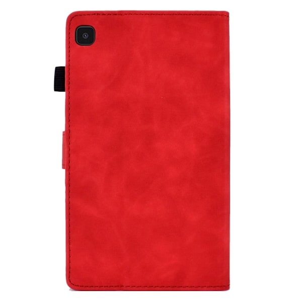Samsung Galaxy Tab A7 Lite læder flip cover med kortlommer - Rød Red