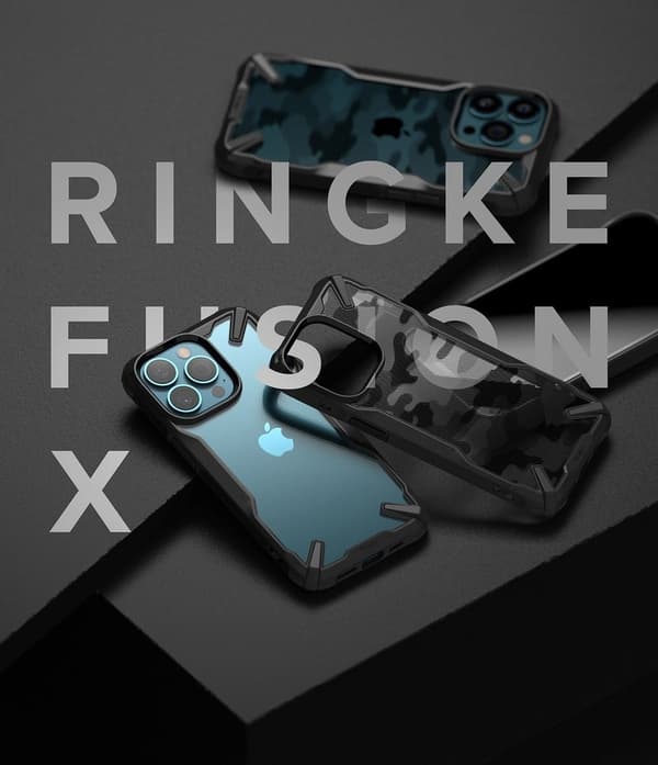 RINGKE FUSION X DESIGN - iPhone 13 Pro - Camo Musta Black