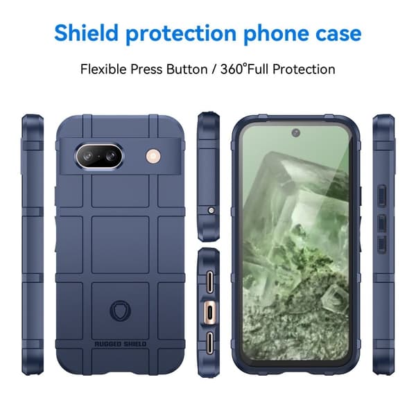 Rugged Shield Google Pixel 8A cover - Blå Blue