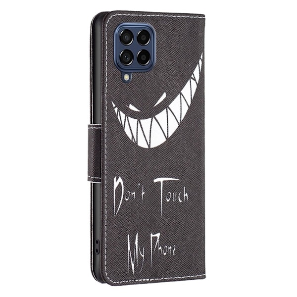 Wonderland Samsung Galaxy M53 5G flip kuoret - Älä Koske Puhelimeeni Black