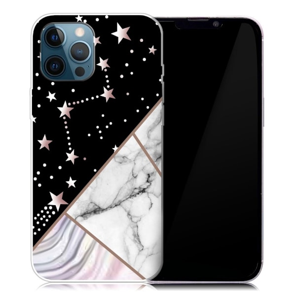 Marmordesign iPhone 13 Pro Max deksel - Konstellasjonsmarmorfliser Multicolor