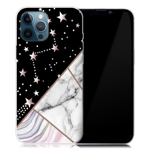 Marmormotiv iPhone 13 Pro Max skal - Konstellation Marmorplatta multifärg