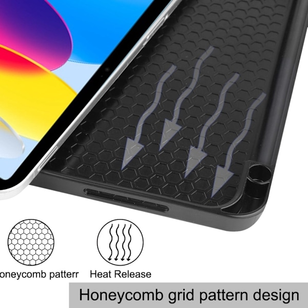 iPad 10.9 (2022) kolminkertainen nahkakotelo - Taivaansininen Blue