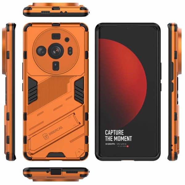 Shockproof Hybrid Deksel med A Modern Touch til Xiaomi 12s Ultra - Oransje Orange