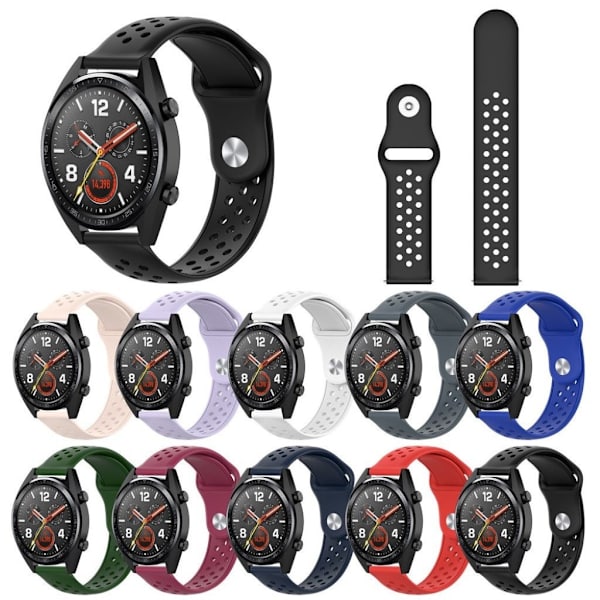 Samsung Galaxy Watch Active / Gear S2 silikone rem - sort Black