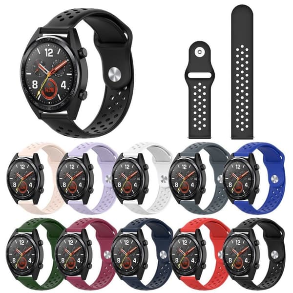 Samsung Galaxy Watch Active / Gear S2 silikoninen ranneke - Musta Black