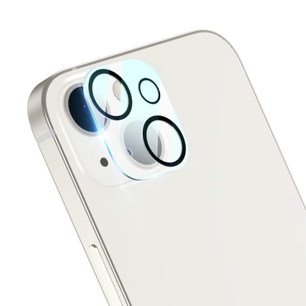ESR iPhone 13 Mini HD-kameralinsebeskytter med sort cirkel Transparent