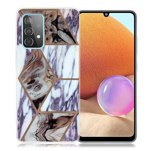 Marble design Samsung Galaxy A32 cover - Blå Og Brun Marmor Multicolor
