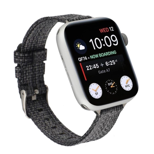 Apple Watch Series 6 / 5 44mm nylon watch band - Grey Silvergrå