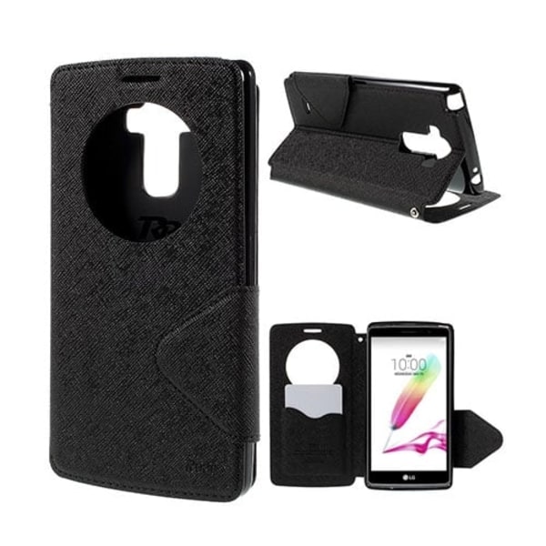 ROAR KOREA LG G4 Stylus Læder Etui - Sort Black