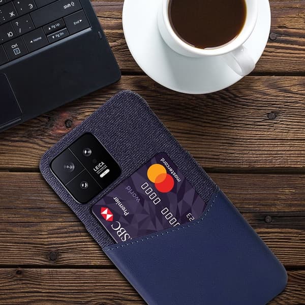 Bofink Xiaomi 13 Kredittkort Deksel - Blå Blue