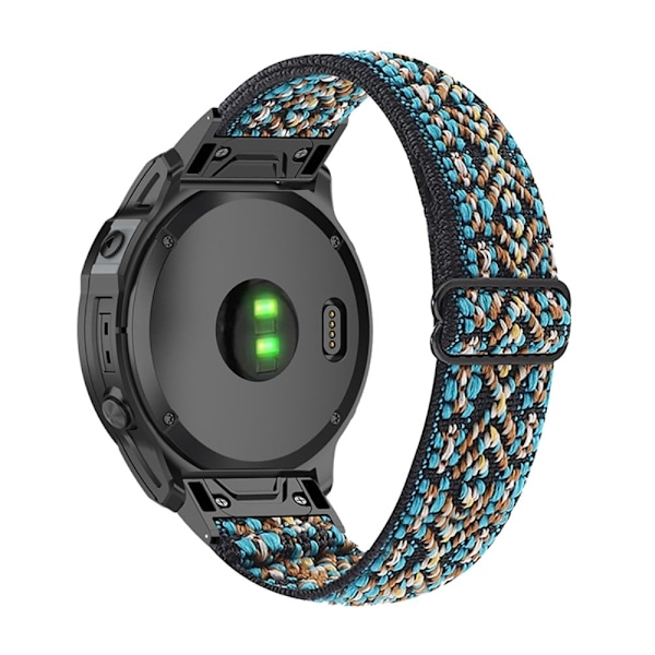 Elastiskt klockarmband i nylon som andas för Garmin-klocka - Brun multifärg