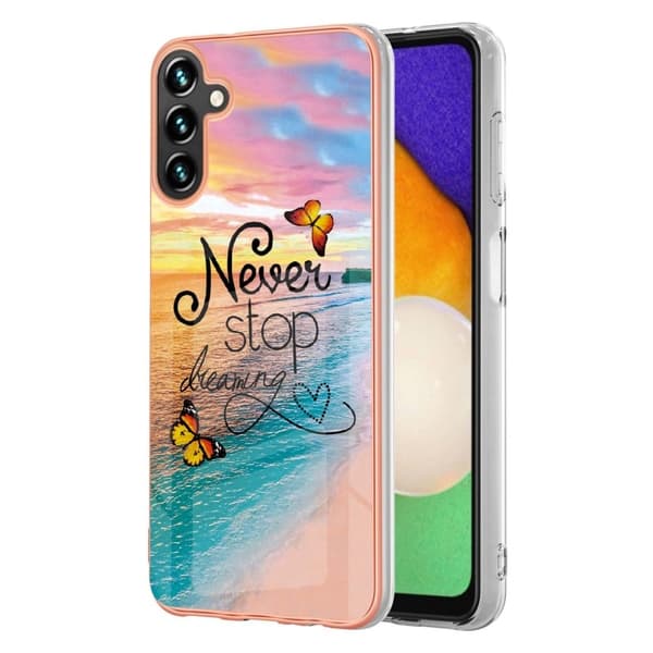 Marble Samsung Galaxy A14 Suojakotelo - Never Stop Dreaming Multicolor