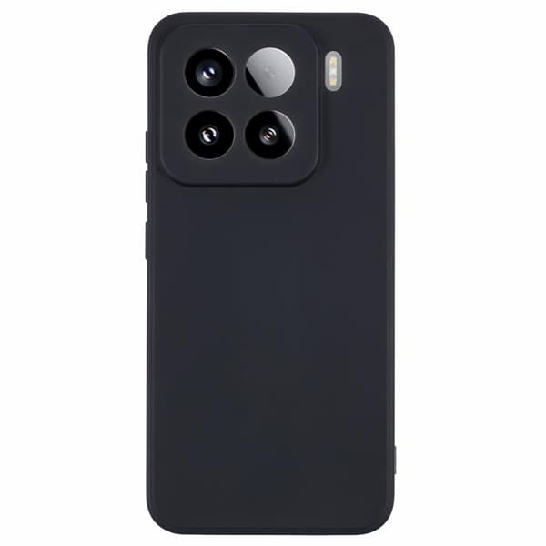 Mikrofiberforet blødt gummi Xiaomi 15 Pro cover - Sort Black