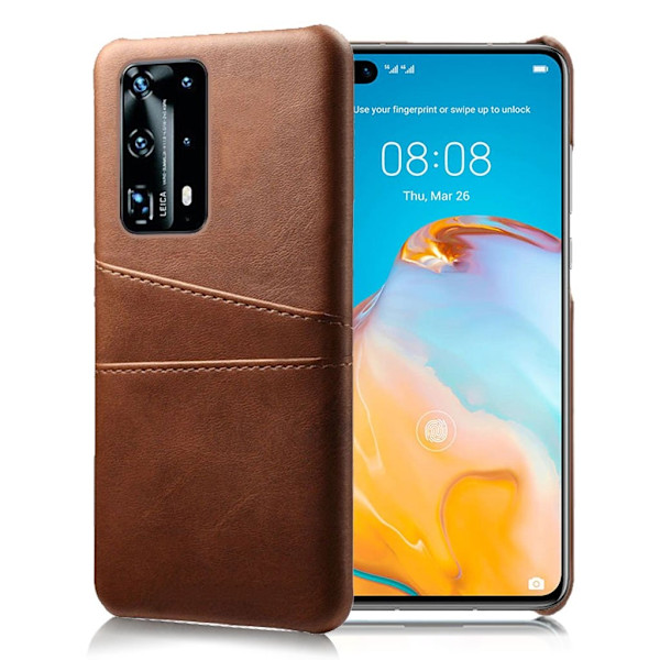 Dual Card case - Huawei P40 - Brun Brown