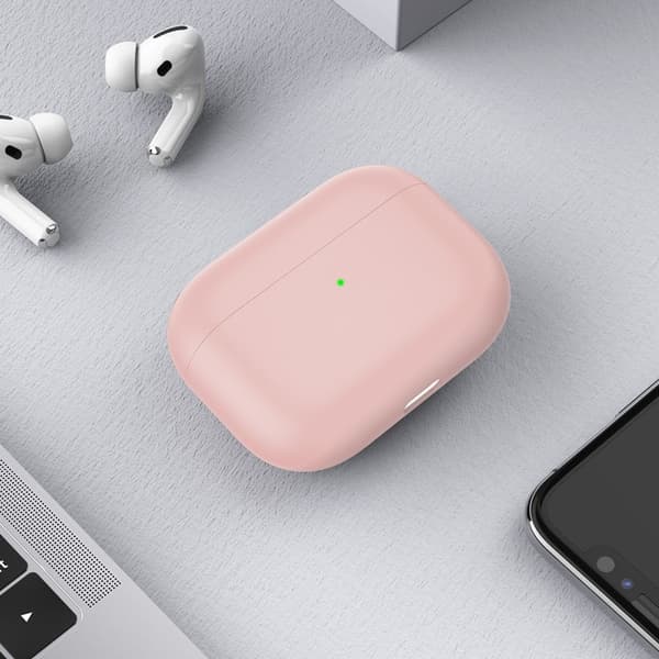 AirPods 3 simpelt silikoneetui - Lyserød Pink