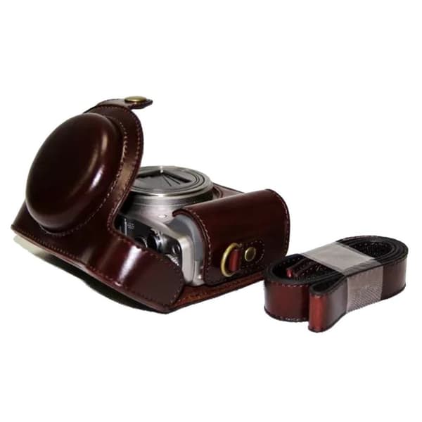 Sony HX60/HX50/HX30 etui til kamera i læder - Mørkebrun Brown